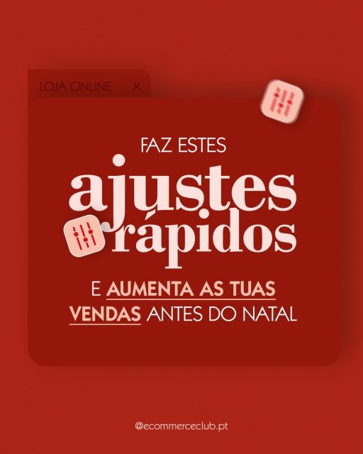 O Natal está mesmo aí e, nesta altura, pequenos ajustes no teu e-commerce podem fazer uma diferença gigante nas tuas vendas 🎄

Não precisas de reinventar a tua loja, apenas tens de aperfeiçoar o que já tens.
👉 Destacar melhor os produtos, reduzir cliques no processo de compra ou ajustar o valor dos portes podem aumentar o teu ticket médio e fazer com que mais pessoas finalizem a compra, especialmente nestas semanas mais intensas.

⚡️ Se queres descobrir mais oportunidades específicas da tua loja, a Consultoria Relâmpago de Natal pode ser a solução e as inscrições estão quase a terminar.
É uma sessão prática, rápida e focada em aumentar as tuas vendas antes do Natal, em apenas 3 dias.

| Link na bio |