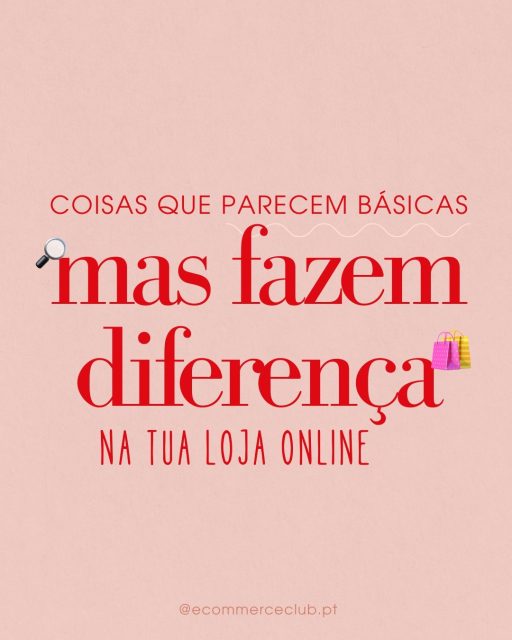 Pequenos detalhes podem ter um grande impacto nas vendas da tua loja online.

🛒 Ajustes simples e truques práticos (e fáceis de implementar) podem melhorar a experiência do teu cliente, reduzir os carrinhos abandonados e aumentar as vendas.

👉 Guarda este post e começa hoje a otimizar a tua loja online.