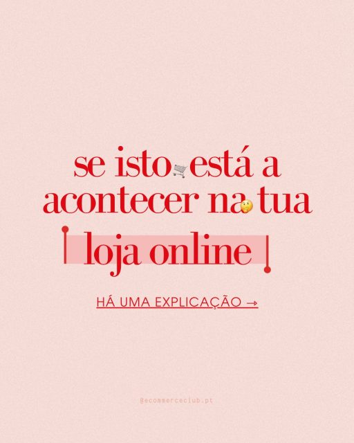 O teu ecommerce está a tentar dizer-te algo! 🛒

Muitas vezes, os números mostrar o que está a acontecer, mas não o porquê. 
Por isso, decidi trazer-te os desafios mais comuns nos negócios online e os motivos pelos quais acontecem.

👀 Spoiler alert: na maioria das vezes, a razão não está no teu produto, mas sim na tua loja e a solução é mais simples do que imaginas.

Quais os maiores desafios que tens com a tua loja online?
Escreve nos comentários 👇

#ecommerce #lojaonline #lojavirtual #dicasnegocios #negociosdigitais