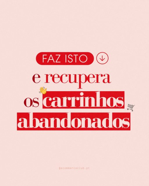 As pessoas adicionam os teus produtos ao carrinho de compras, mas não compram?
👉 Se fizeres isto, podes recuperar o cliente com uma só mensagem automática.

O segredo não é o desconto, é conheceres os truques simples para transformares uma venda perdida em faturação.

Tudo o que tens que pensar é:
✅O cérebro do consumidor já ignora automaticamente gatilhos de vendas agressivos

✅ Todas as pessoas adoram que o seu gosto ou personalidade seja validado e as faça sentir compreendidas ou especiais

✅ A vontade de compra termina quando o cliente se sente pressionado, mas renasce quando ele se sente apoiado

✅ As pessoas vivem numa rotina corrida e, por isso, tudo o que fazemos enquanto marca deve facilitar ao máximo os seus dias

Qual destes pontos vais mudar hoje na tua automação? Comenta abaixo! 👇

#DicasEcommerce #VendasOnline #CarrinhoAbandonado #RecuperacaoCarrinho #LojasOnline